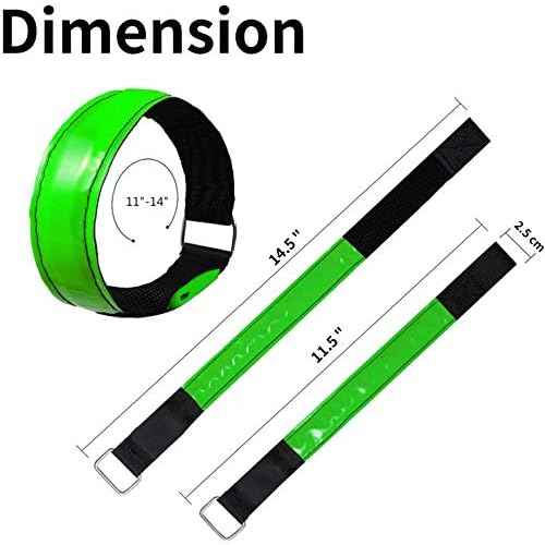 Rechargeable LED Armband for Running(2 Pack), Light Up LED Armband, High Visibility Reflective Running Gear for Night Safety, Running Lights for Running Walking Cycling
