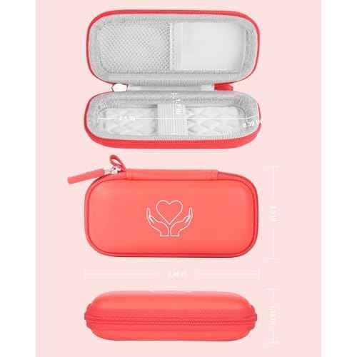 Heart Rate Monitor Case KardiaMobile EKG Monitor 1L 6L, Portable Hard EVA Kardia Mobile Case with Climbing Clip, Protective KardiaMobile EKG Organizer