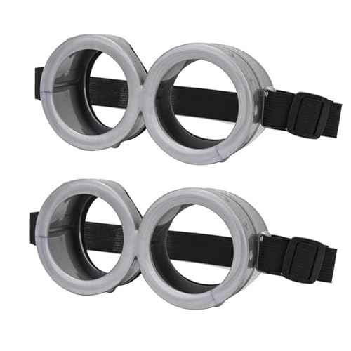 Cosplay Costume Accessories Include Vintage Steampunk Goggles, Yellow Beanie Knitted Hat, Black Gloves