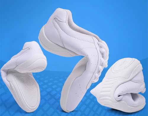 White Cheerleading Shoes for Adults & Youth - Training & Sport Sneakers - 10 / White (Women)