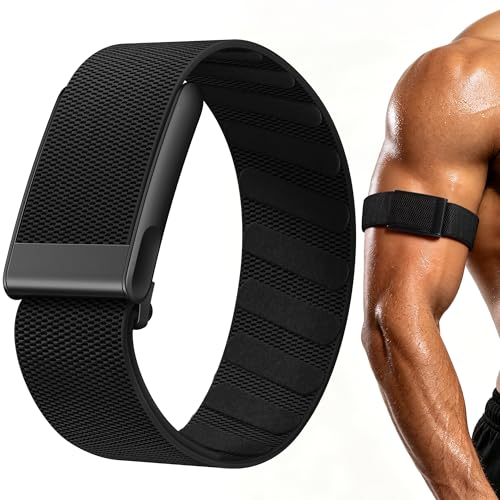 Getino Nylon Bicep Band for Whoop 5.0 - Breathable Sport Strap Black/Black