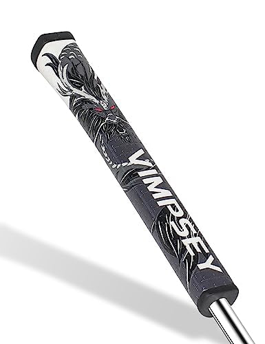 Golf Putter Grip - Black-Grey Pistol 2.0 Polyurethane Parallel Design, Lightweight