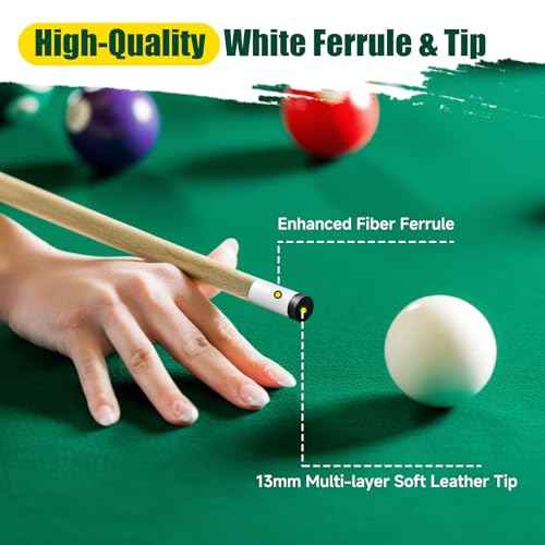 Pool Cue Sticks ? 42"/48"/58" Billiard Cues with 13mm Leather Tip ? 17oz/18oz Standard or 20oz Heavy ? Set of 2 or 4 ? Durable 2-Piece Pool Sticks for Beginners, Adults, Home & Bar