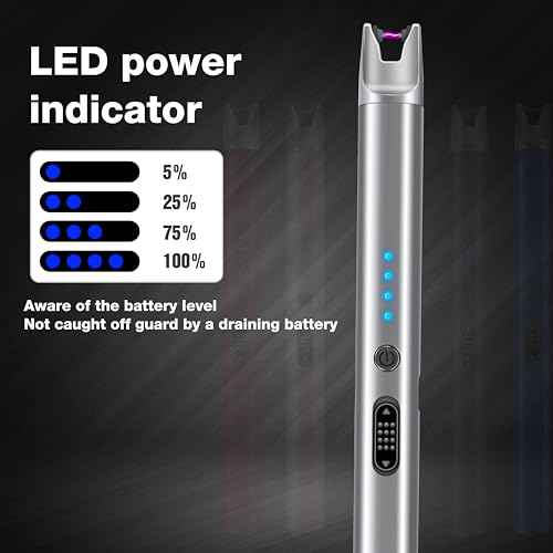 Luxgaze 3 Pack Electric Candle Lighter Rechargeable USB Lighters Flameless Windproof Plasma Arc Lighters with Safety Lock Long Lighter for Candle BBQ Camping Birthday Party