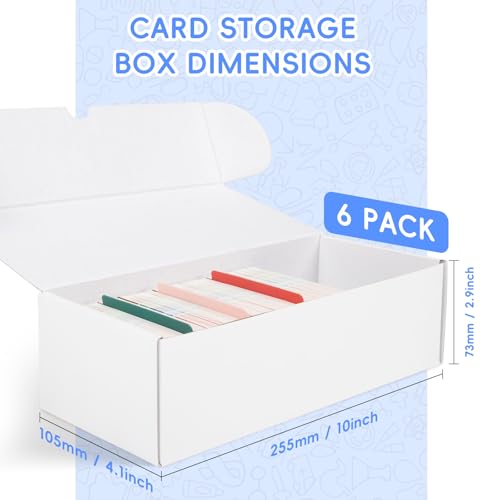 Sleeved-Size Bulk Card Storage Boxes 6-Pack Holds 3,600 Cards for Trading Card Collection