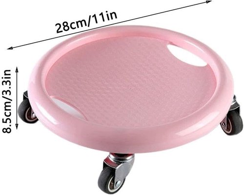 Ab Roller Wheel,Ab Roller for Women Men Board,Abdominal Wheel Ab Roller, Roller with Elbow Support,for Full Body Fat Burning Tummy Weight Control Gym or at Home Workout Equipment (Pink)