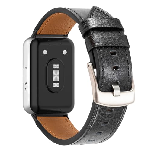 Leather Watch Bands for Samsung Galaxy Fit 3 - Adjustable Breathable Strap
