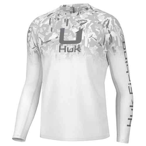 HUK mens Kc Scott Patterned Icon Hoodie, Hooded Fishing Shirt
