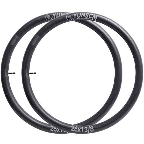 YUNSCM 2-PCS 26" Bike Tubes 26x1 3/8 AV Schrader Valve 26" Bicycle Tubes Compatible with 26x1 3-8 26 x 1 3/8 Bike Bicycle Tire Tubes
