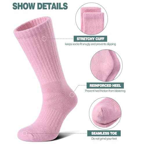 LANLEO Merino Wool Hiking Socks for Women Men Thermal Winter Warm Thick Cushion Moisture Wicking Crew Work Boot Socks