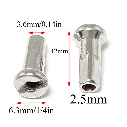 12pcs Bicycle Spokes 260mm 14G Stainless Steel for Mountain & Road Bikes