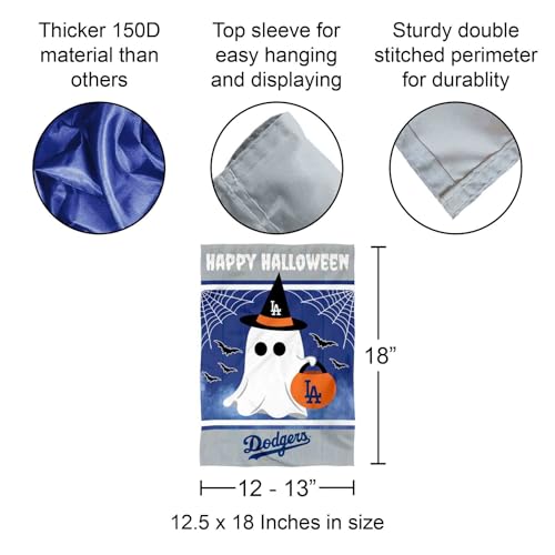 Los Angeles Dodgers Happy Halloween Double Sided Garden Flag