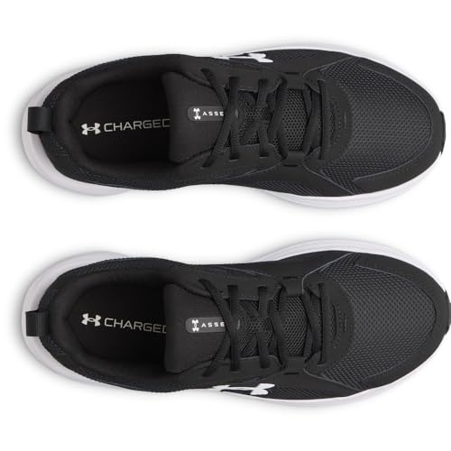 Men's Running Shoes - Black/White - Charged+ Assert 11 Athletic Sneakers