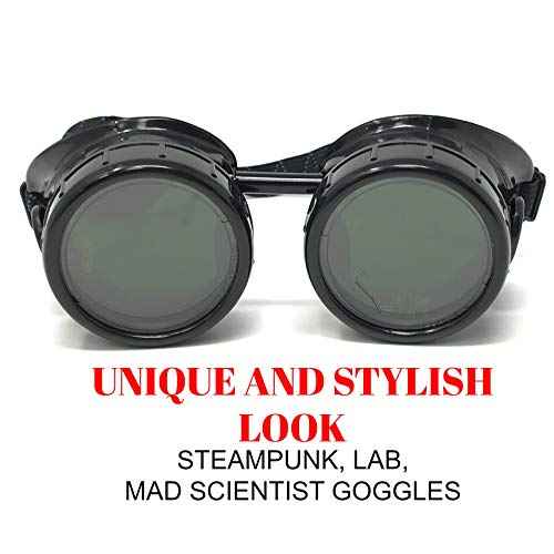 Steampunk Mad Scientist Goggles Rave Glasses Costume Eye Protection Goggles Welding Style