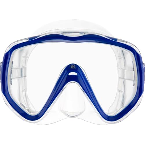 Cressi Perfect View Scuba Diving, Snorkeling Mask in Pure Comfortable Silicone - Available with Different Panoramic Lenses - Liberty: Designed in Italy