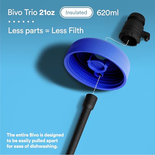Bivo 21oz Insulated Stainless Steel Bike Water Bottle Raw - Uncoated, Dishwasher Safe