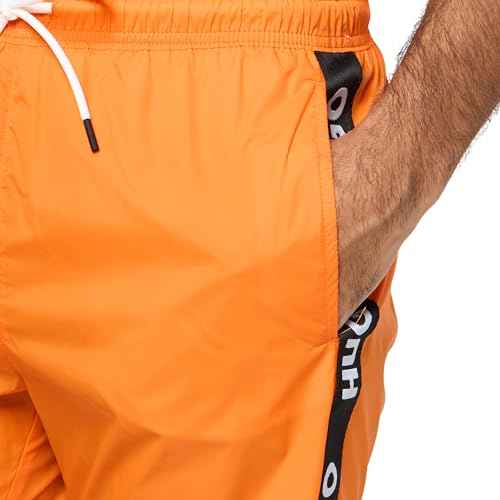HUGO Men's Standard Logo Taping Swim Trunk