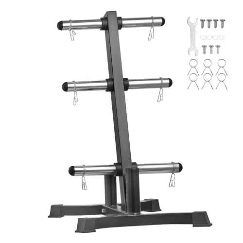 VEVOR Weight Plate Rack, L Frame Weight Plate Tree for 2-Inch Weight Plates, Standard Weight Plate Tree, 1000 lbs Load Capacity Weight Storage Holder, Home Gym Barbell Rack Storage Stand, Black