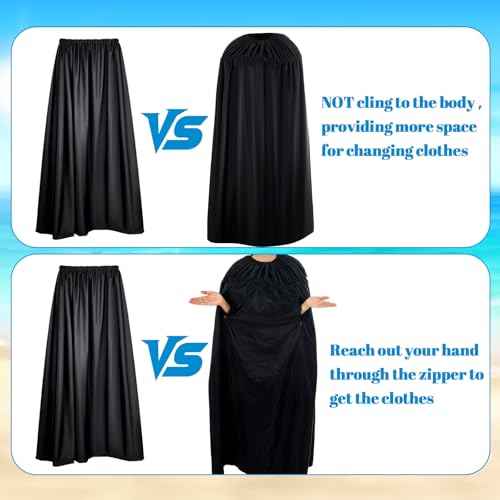 Tegeme 1 Kit Upgraded Changing Room Changing Tent with Support System for Dancer Instant Dressing Cover Ups Portable Privacy Shelters for Summer Beach Car Boating Taking Photo, 4.59ft Length