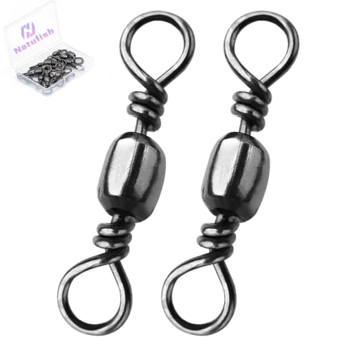 Natufish Barrel Swivels 50/100 Pcs High Strength Saltwater Fishing Tackle 10#