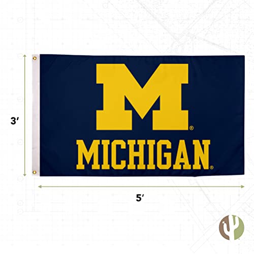 University of Michigan Flag - 3x5 Ft Double-Sided Outdoor Banner