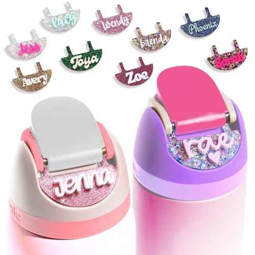 Personalized 3D Name Plate Compatible with Owala Water Bottle 24oz 32oz 40oz | 80 Color Options, 12 Font Options | Custom Name Plate Freesip Topper