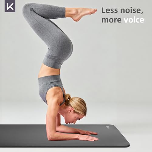 Grey Extra Thick 15mm NBR Yoga Mat 72x32 Inch Non-Slip Exercise & Pilates Mat