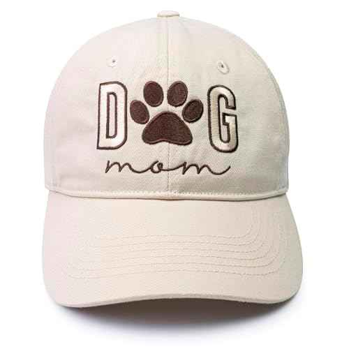 Women's Embroidered Dog Mom Hat Adjustable, Embroidered Baseball Cap for Women, Birthday Gifts for mom Black