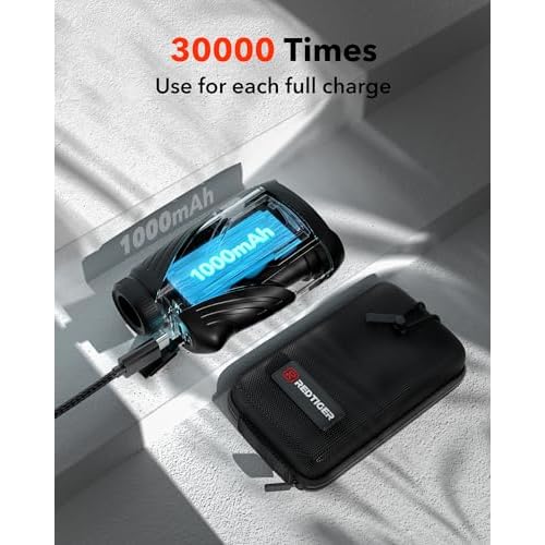 REDTIGER Golf Rangefinder with Slope, 1200 Yards Laser Range Finder Golfing, 7X Magnification, Flag Pole Locking Vibration, Rechargeable Range Finders with Magnet Stripe, GolfVue Series 1