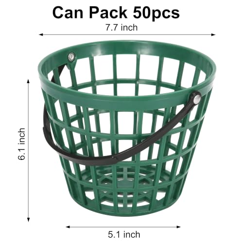 2-Pack Golf Ball Basket with Handle - Large Capacity Storage for Golf Practice & Course