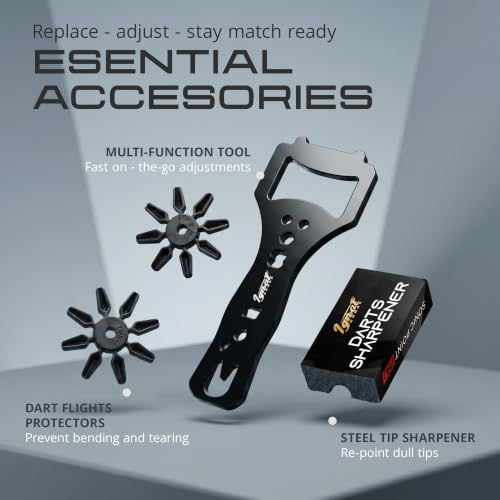 Urban Legends Steel Tip Darts 12-Pack with 4 Weights & Multi-Zone Grips - Manhattan Midnight Variation