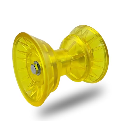 3-Inch Boat Trailer Roller Assembly with Spoke Fits 1/2" Shaft, Bow Roller, 4" Wide Bracket — Variation: 3 Inch