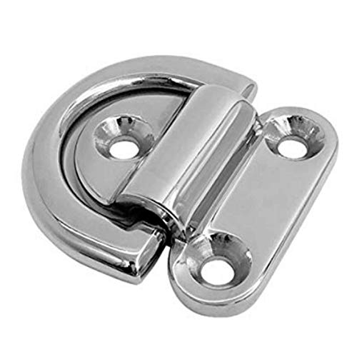 Marine Grade Stainless Steel Folding Pad Eye 1/4" - Heavy Duty Marine Hardware