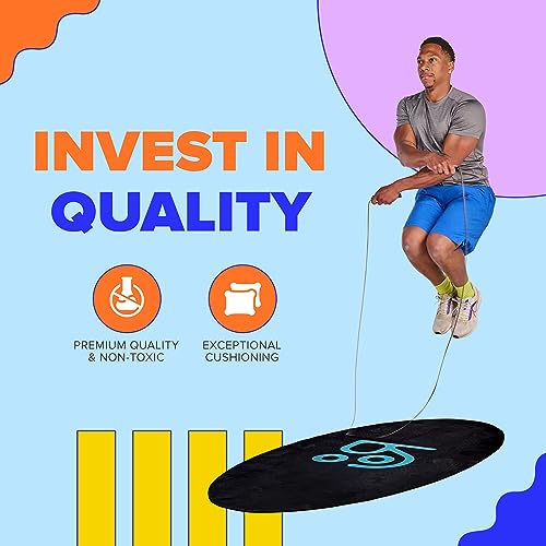 X-Large Non-Slip Jump Rope Mat 71x36 Inches for Indoor & Outdoor Workouts