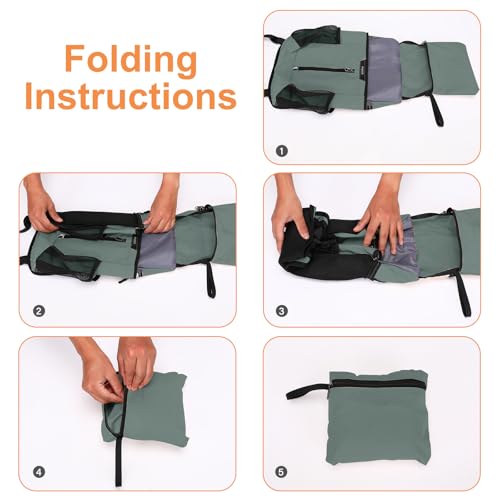 Lightweight Hiking Backpack with Foldable Design and Front Pocket - Travel Daypack