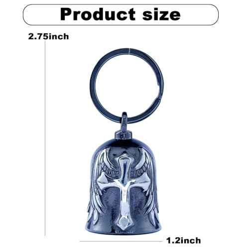 Motorcycle for Bells - Motorcycle Angel Bell for Men Women,Bell Biker Accessory,Guard Riding Safety (Cross Black)