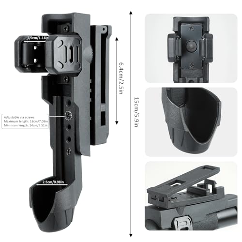 360° Rotating Telescopic Baton Holder for Duty Belts and MOLLE Gear