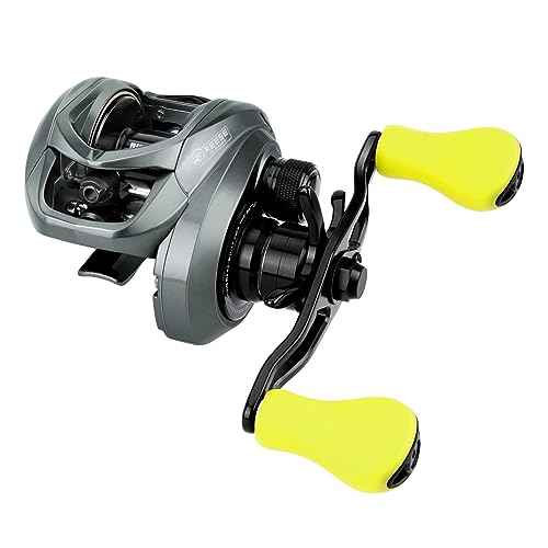KastKing Skeet Reese Icon Baitcasting Reels - AutoMag Dual Braking System Fishing Reel, 7oz Lightweight Aluminum Frame,17.6 Lb Carbon Drag,11 + 1 Stainless Steel BB,7.2:1 Gear Ratio, TPE Handle Knobs