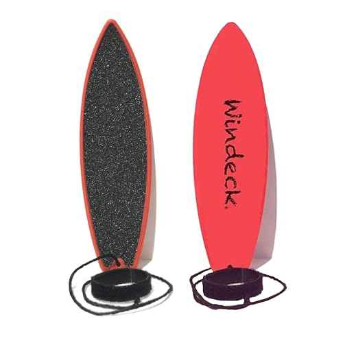 Finger Surfboard ? Red Shred Mini Finger Board Surf Toy for Kids & Skaters | Hand Surfboard with Grip Tape & Leash | Ride Wind from Car Window or Imagination | Fun Travel Gift for Surf Fans
