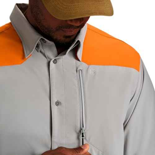 Beretta Men's Ozark Tech Button-Down Moisture-Wicking Quick-Drying Breathable Long Sleeve Outdoor Field Hunting Shirt