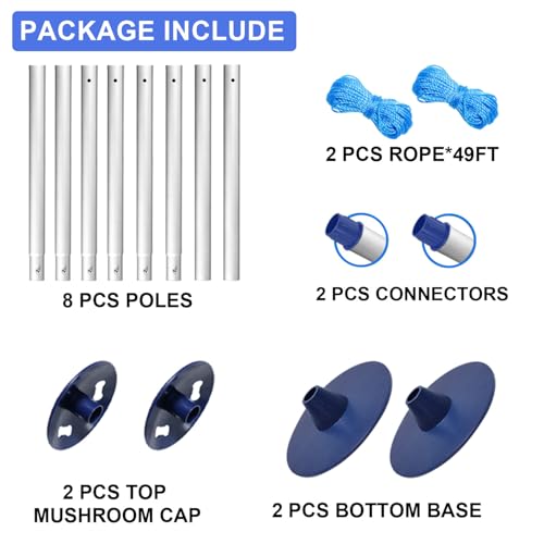 Boat Cover Support Poles Adjustable Water Pooling Prevention System - 2 Pack