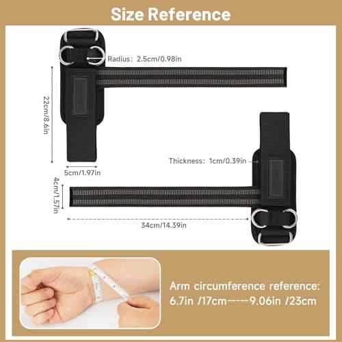 MANUEKLEAR Non-Slip Wrist Straps for Weightlifting Deadlifting, Gym Lifting Straps with D Rings for Cable Machine Workout, 10mm Neoprene Padded Weight lifting Wrist Wraps for Men Women