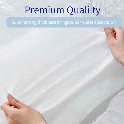 Disposable Compressed Towels, Portable Compressed Towel Tablets, 56Pcs Travel Wash Cloth, Thicker Super Absorbent Wash Cloths for Travel, Face Towel Ideal for Outdoor Camping Hiking (56Pcs)