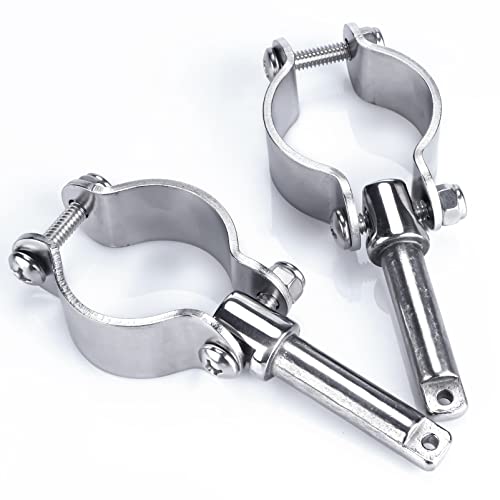 Stainless Steel Clamp-On Oarlocks for Boats Kayaks Canoes Marine Yacht