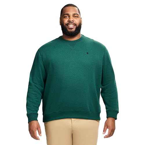 IZOD Men's Big and Tall Advantage Performance Crewneck Fleece Pullover Sweatshirt