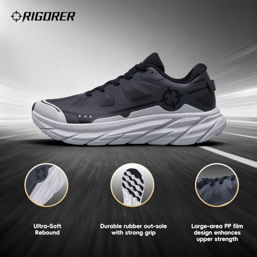 Men's Wide Fit Running & Referee Shoes - Cushioned Support, Breathable Mesh