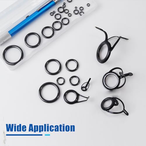 Purple Fishing Rod Eyelet Repair Kit - 27pcs Ceramic Guide Rings & Tweezers