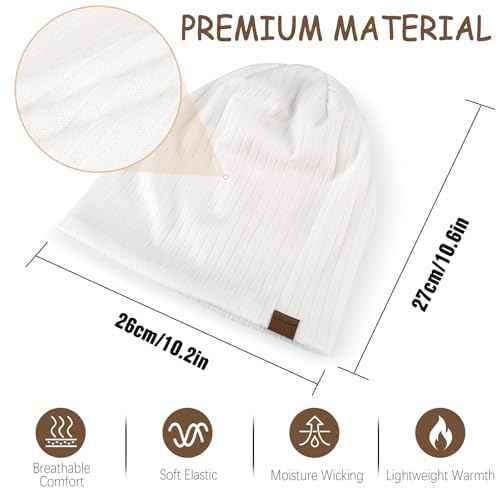 Slouchy Beanie for Men Women Soft Lightweight Running Beanie Hat Chemo Cap Skull Cap