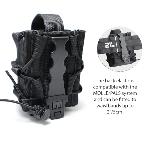 Double Handcuff Pouch for Law Enforcement Belt MOLLE Holster Fits ASP Hinged Chain & Rigid Handcuffs