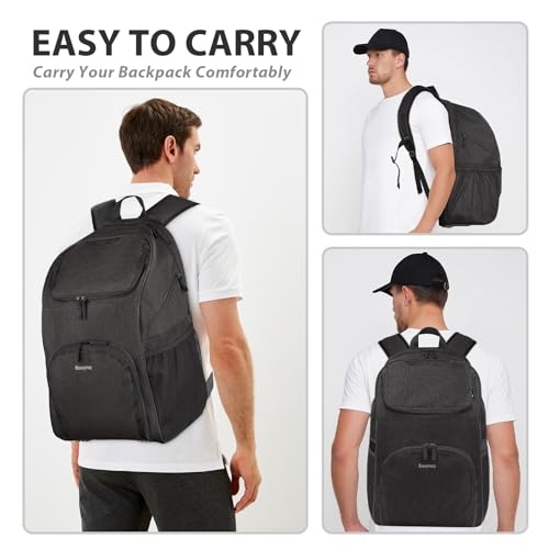 Bosynoy Bowling Backpack with Shoe Compartment - Black